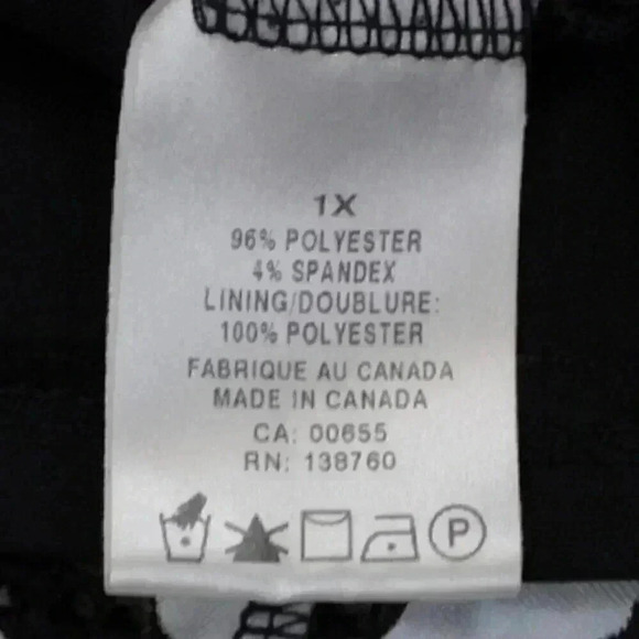 PENNINGTONS ladies dress blues and black striped 1X sleeveless lined - Picture 7 of 7